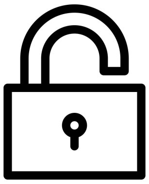 Basit ve minimalist ofis, beyaz üzerine cesur vektör simgesi