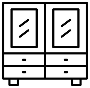 Mobilya simgesinin vektör illüstrasyonu