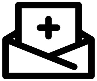 E- posta vektörü simgesi olan kutu