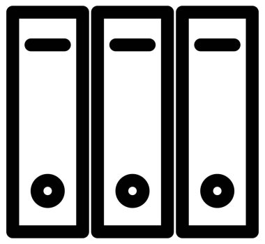 Ofis ve belge simgesinin vektör illüstrasyonu