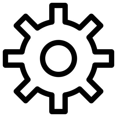 dişli çizgi vektör simgesi.