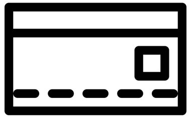 alışveriş ve bankacılık kartı vektör simgesi