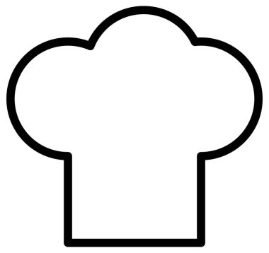 şef şapka vektör çizgisi simgesi