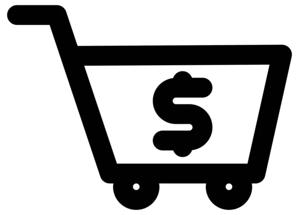 Icône Vectorielle Shopping Simple Minimaliste — Image vectorielle