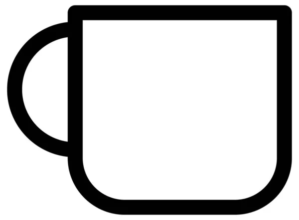 Icona Vettoriale Tazza Caffè Sfondo Bianco — Vettoriale Stock