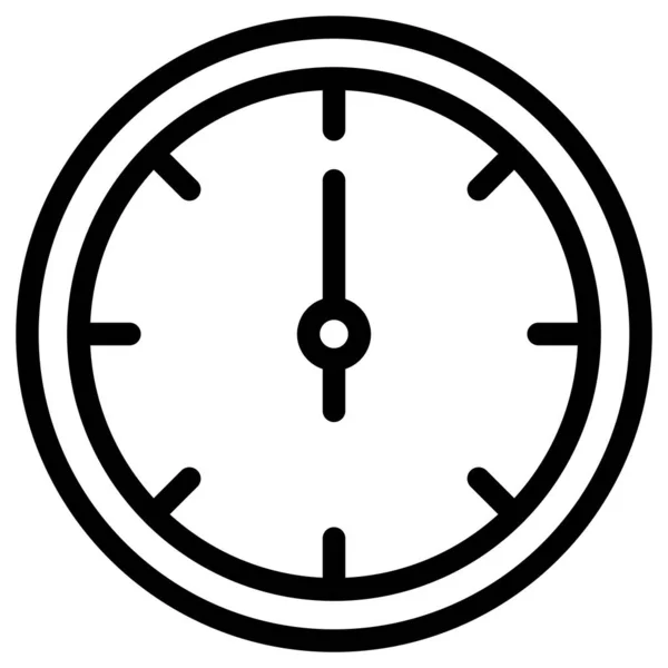 Ikona Wektora Zegara Białym Tle — Wektor stockowy