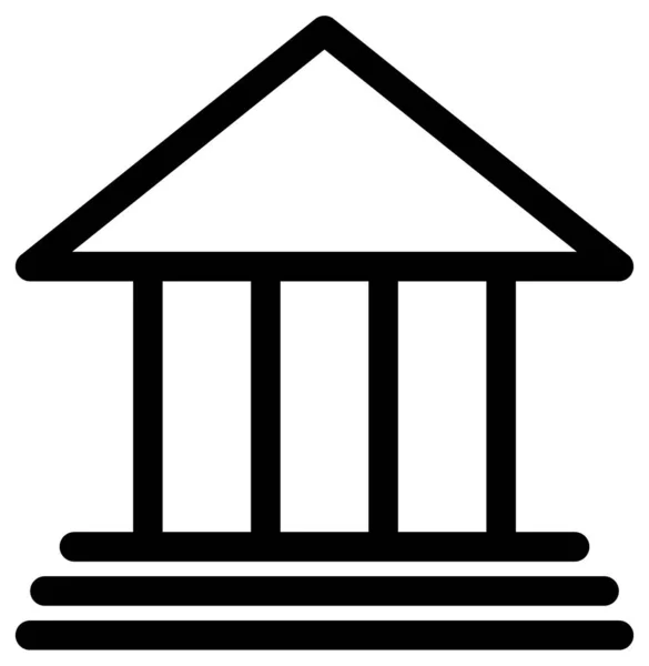 Jednoduchá Minimalistická Finanční Tučná Vektorová Ikona Bílém — Stockový vektor