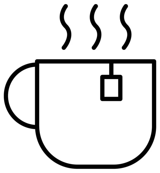 热茶杯病媒图标 — 图库矢量图片
