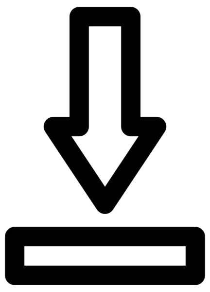 Richting Pijl Vector Pictogram Witte Achtergrond — Stockvector