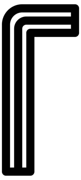 Einfaches Vektor Symbol Des Sechskantschlüssels — Stockvektor