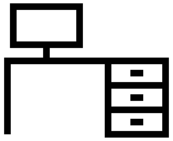 Vektor Illustration Der Möbel Ikone — Stockvektor