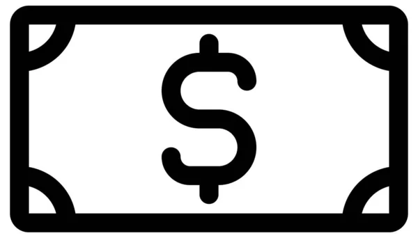 Dollarschein Vektor Symbol — Stockvektor