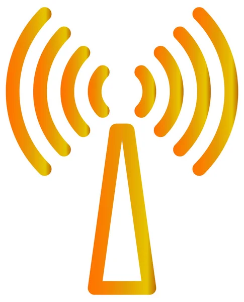 Wifi Symbol Vektorillustration Flacher Designstil — Stockvektor