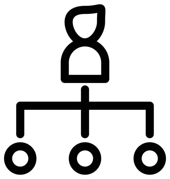 Hierarchie Linienvektorsymbol — Stockvektor