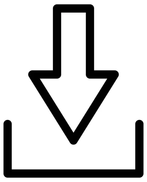 Zwarte Omtrek Pijl Pictogram Met Richting Geïsoleerd Witte Achtergrond — Stockvector