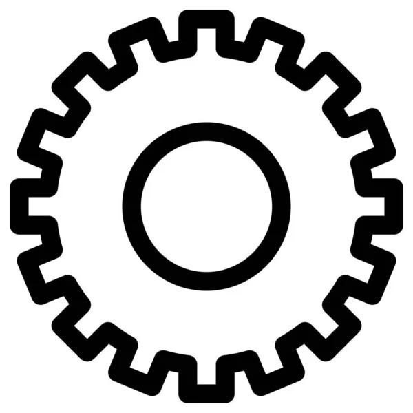 Gear Vector Line Icon — Stock Vector