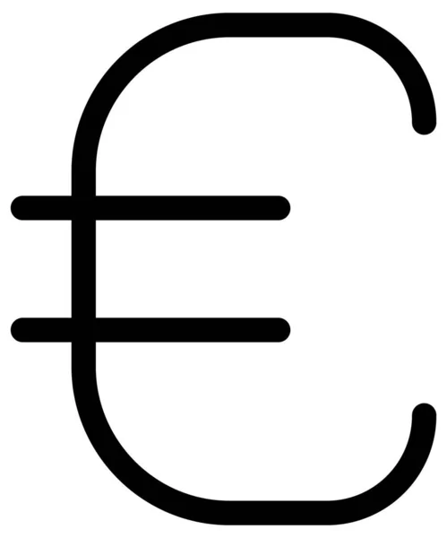 Ícone Euro Glifo Estilo Bicolor Símbolo Plano Símbolos Azuis Cinzentos — Vetor de Stock