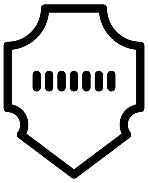 Shield Flat Vector Icon — Stock Vector