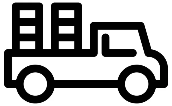 Φορτηγό Απλό Διανυσματικό Εικονίδιο — Διανυσματικό Αρχείο