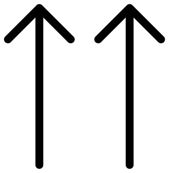 Schwarzes Pfeil Symbol Mit Isolierter Richtung Auf Weißem Hintergrund — Stockvektor