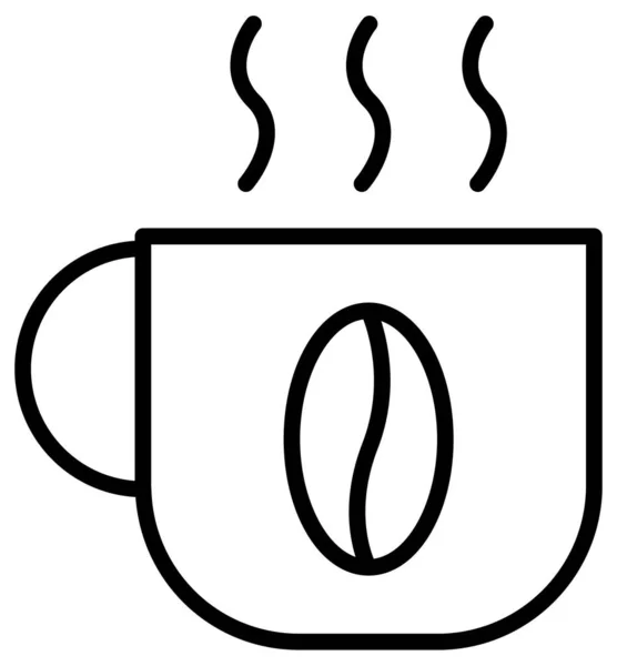 Kahve Fincanı Ikonu Vektör Illüstrasyonu — Stok Vektör