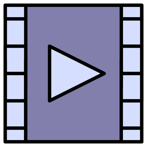 Иконка Видеоплеера Векторная Иллюстрация — стоковый вектор