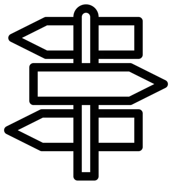 Einfaches Vektor Symbol Des Verkehrsschildes — Stockvektor