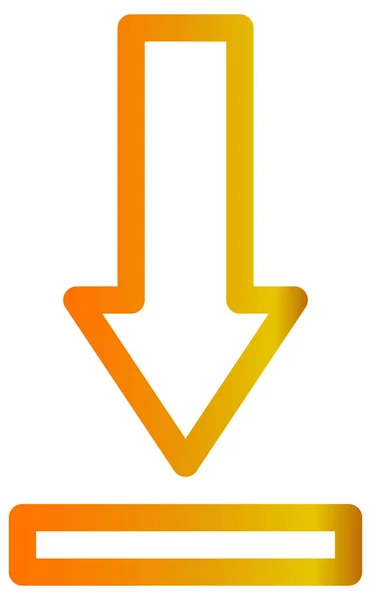 Enviar Ícone Vetorial Estilo Símbolo Plano Cor Amarela Ângulos Arredondados — Vetor de Stock