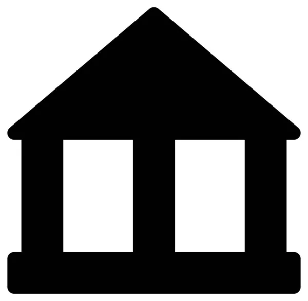 Hus Ikon Från Primitiv Design — Stock vektor