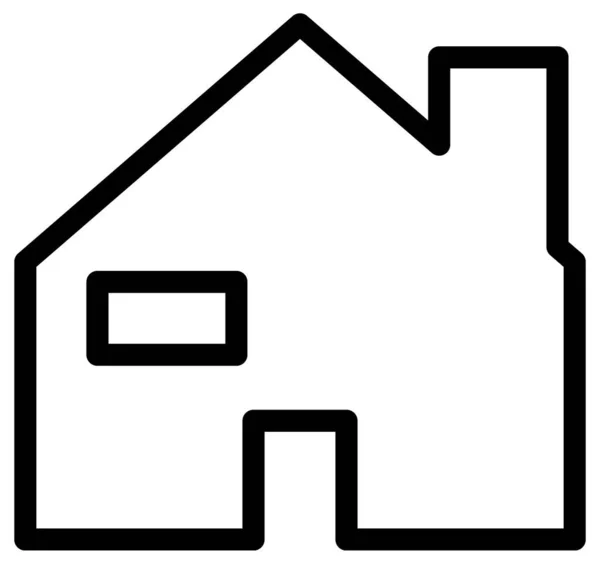 House Line Vector Icon — Stock Vector