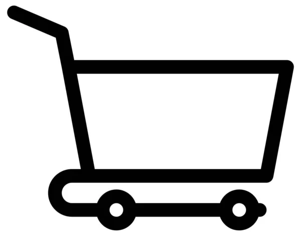 Shopping Cart Vector Icon White Background — Stock Vector