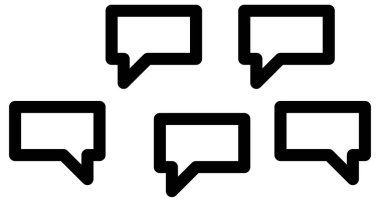 Konuşma baloncukları ayarlandı. vektör illüstrasyonu