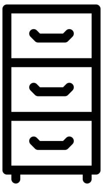 Çekmeceler vektör çizgisi simgesi