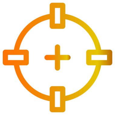 Beyaz arkaplanda hedef vektör simgesi