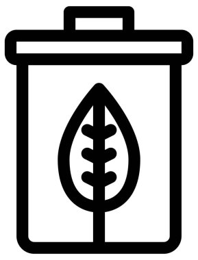 Beyaz üzerine basit ve minimalist ekoloji vektör simgesi