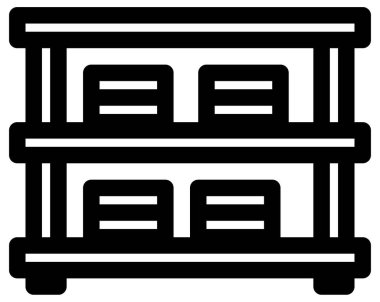 Mobilya simgesinin vektör illüstrasyonu