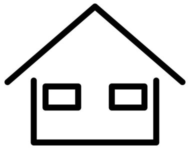 ev satırı vektör simgesi  