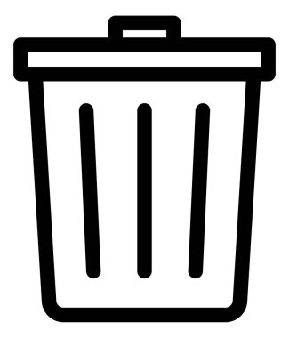 Çöp satırı vektör simgesi