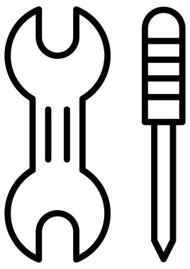 Basit ve minimalist benzin istasyonu kalın vektör simgesi