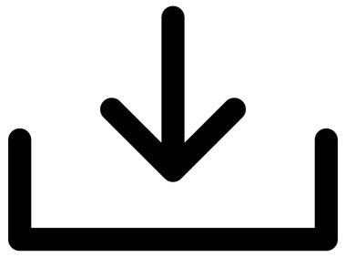 Vektör simgesi indir. biçim iki renkli düz sembol, yoğun kırmızı ve siyah renkler, yuvarlak açılar, beyaz