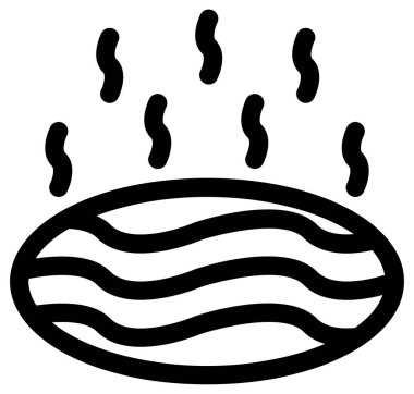 Beyaz arkaplanda minimalist sauna vektör simgesi