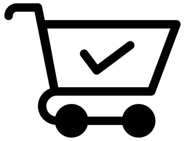 Alışveriş arabası vektör simgesi