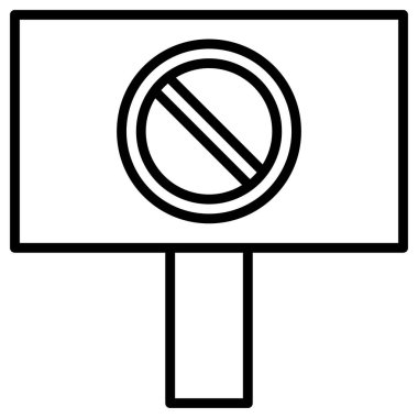 protesto simgesi, satır vektör illüstrasyonu 