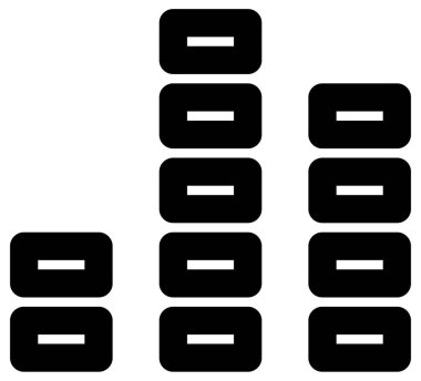 Basit ve düz dizaynlı siyah beyaz vektör simgeleri