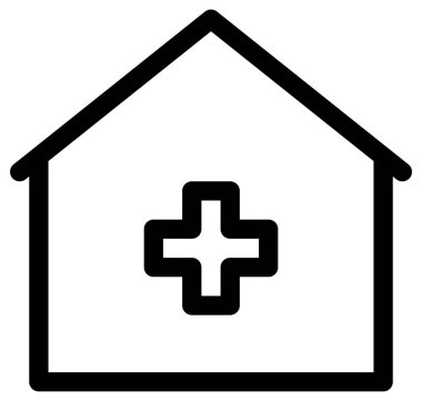 Basit ve minimalist covid-19 vektör simgesi. tıp ve sağlık hizmeti kavramı