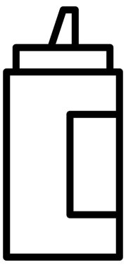 Sos vektör simgesine sahip kabın.