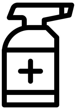 Basit ve minimalist covid-19 vektör simgesi. tıp ve sağlık hizmeti kavramı