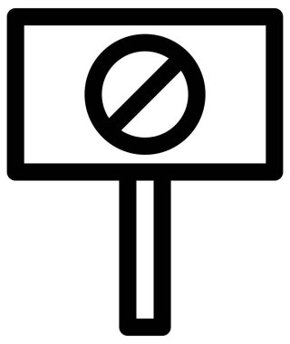 protesto simgesi, satır vektör illüstrasyonu 