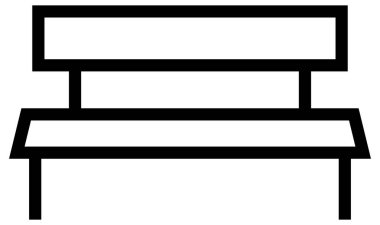 Mobilya simgesinin vektör illüstrasyonu