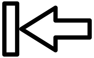 beyaz arkaplanda izole edilmiş yönü olan siyah çizgi ok simgesi 